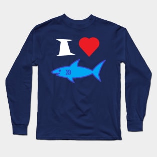 I Love Sharks Long Sleeve T-Shirt